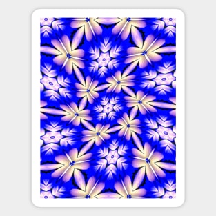 Blue and White Flower Pattern Magnet